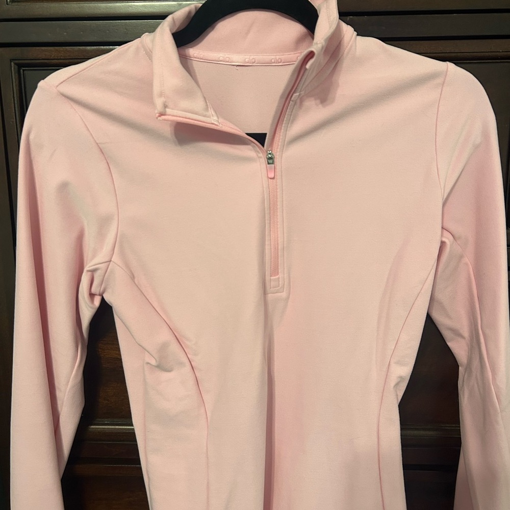 Alo Pink Quarter-Zip Pullover